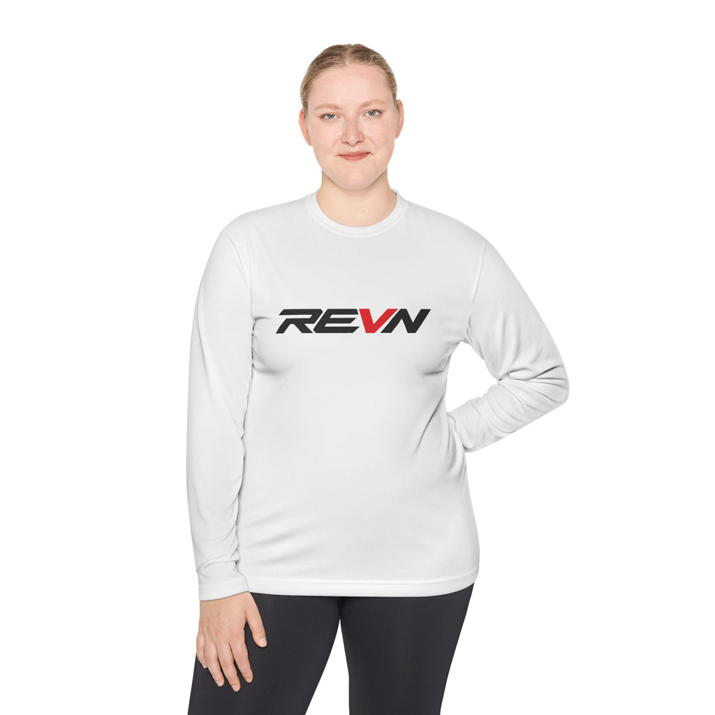 REVN Logo Long Sleeve Tee — Lightweight Racing-Inspired Shirt