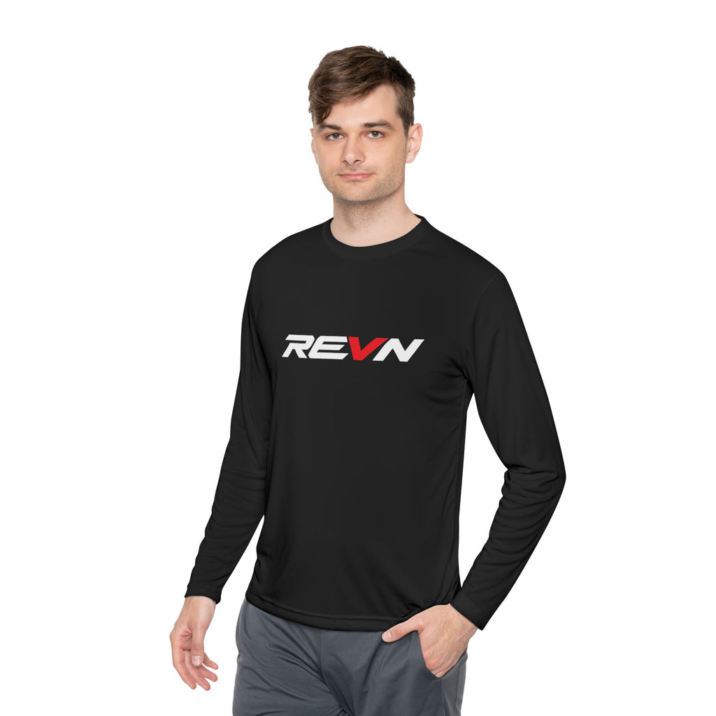 REVN Logo Long Sleeve Tee — Lightweight Racing-Inspired Shirt