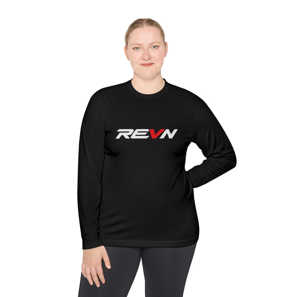 REVN Logo Long Sleeve Tee — Lightweight Racing-Inspired Shirt